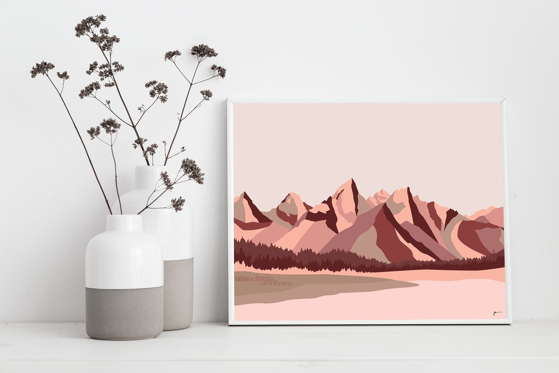 modern teton art print