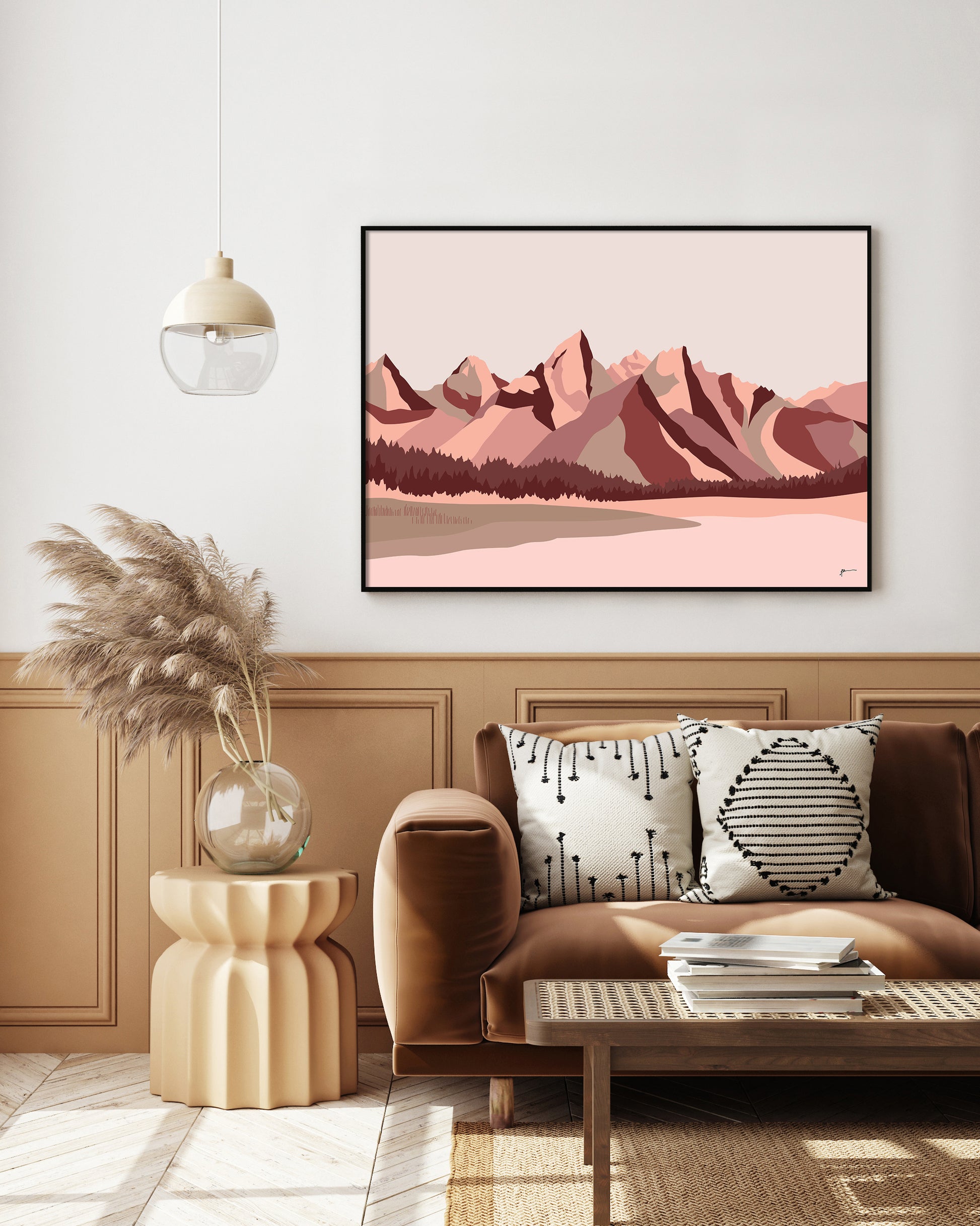 modern grand teton art print