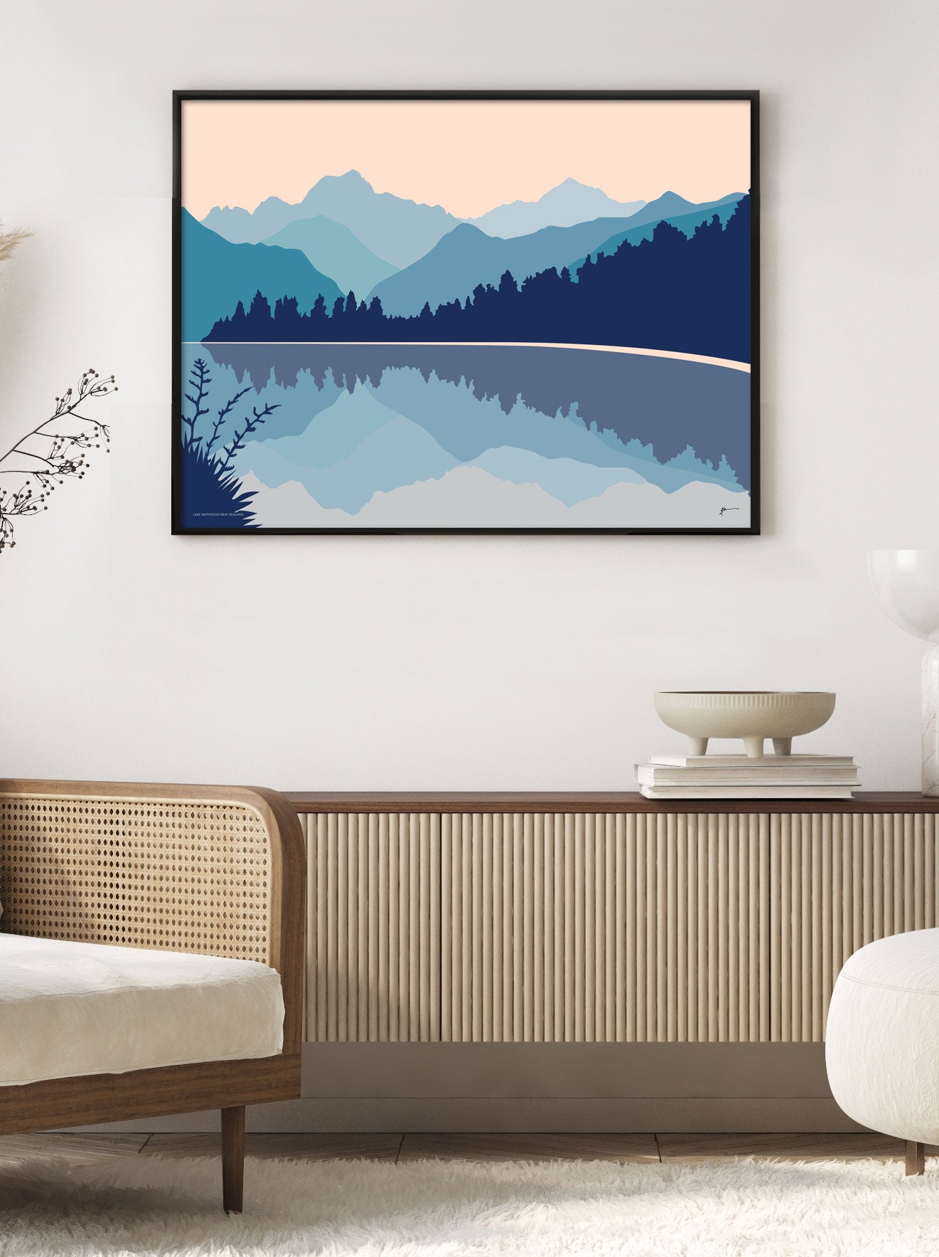 lake matheson NZ art print