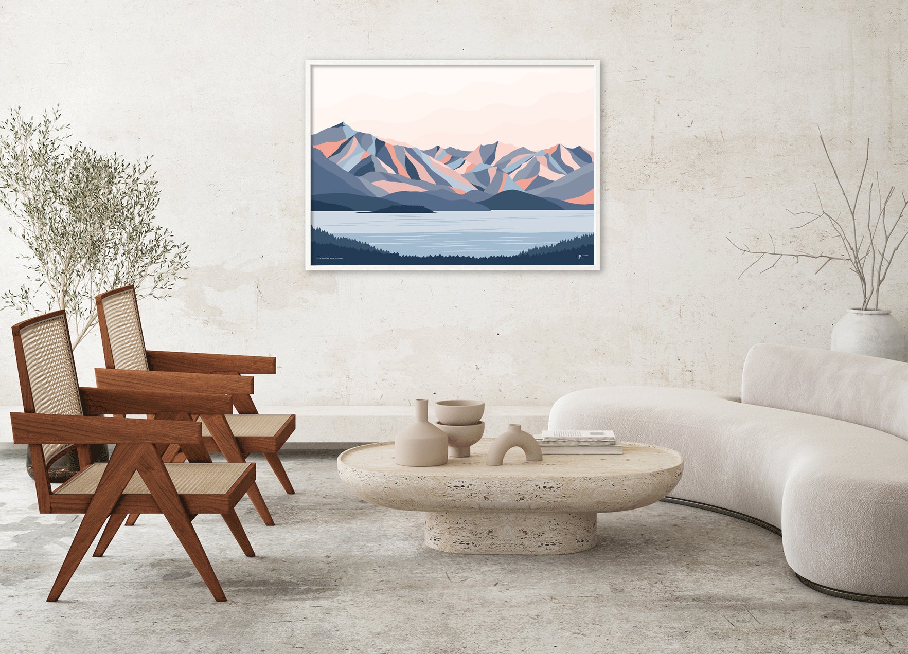 nz mountain art print wanaka artist bridget hall