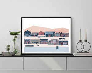 old cromwell town art print
