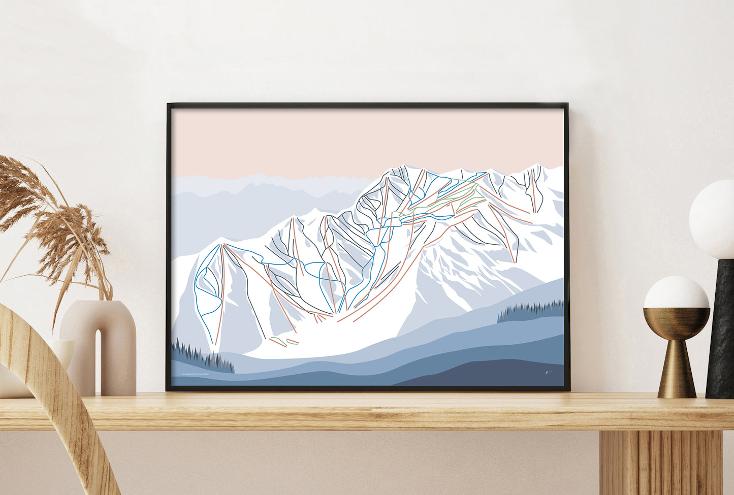 palisades tahoe ski poster