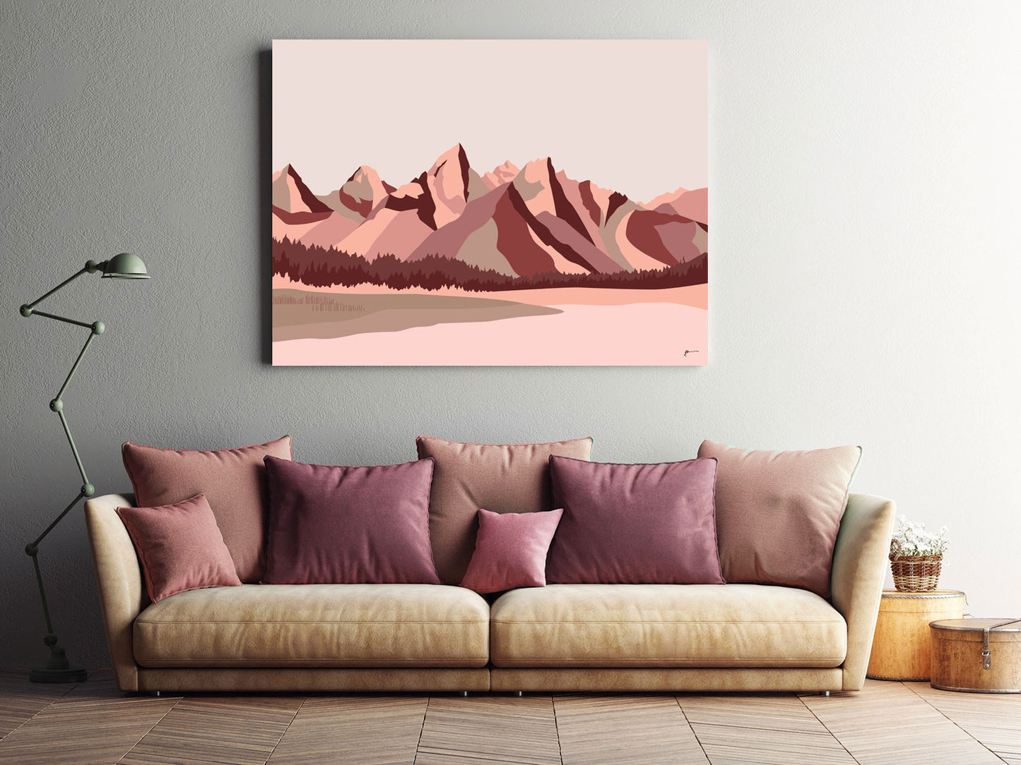 cool teton mountain art