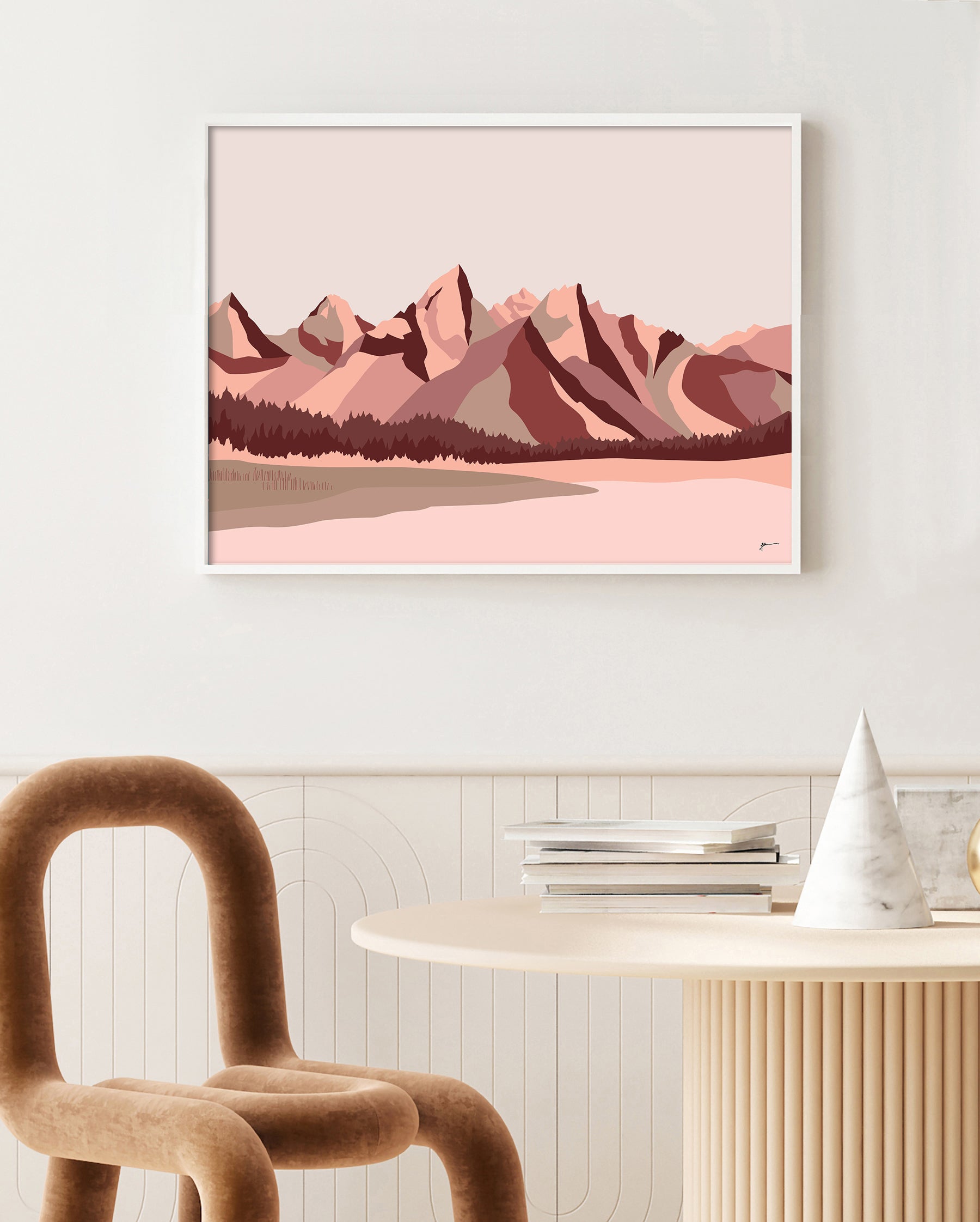 grand teton modern illustration