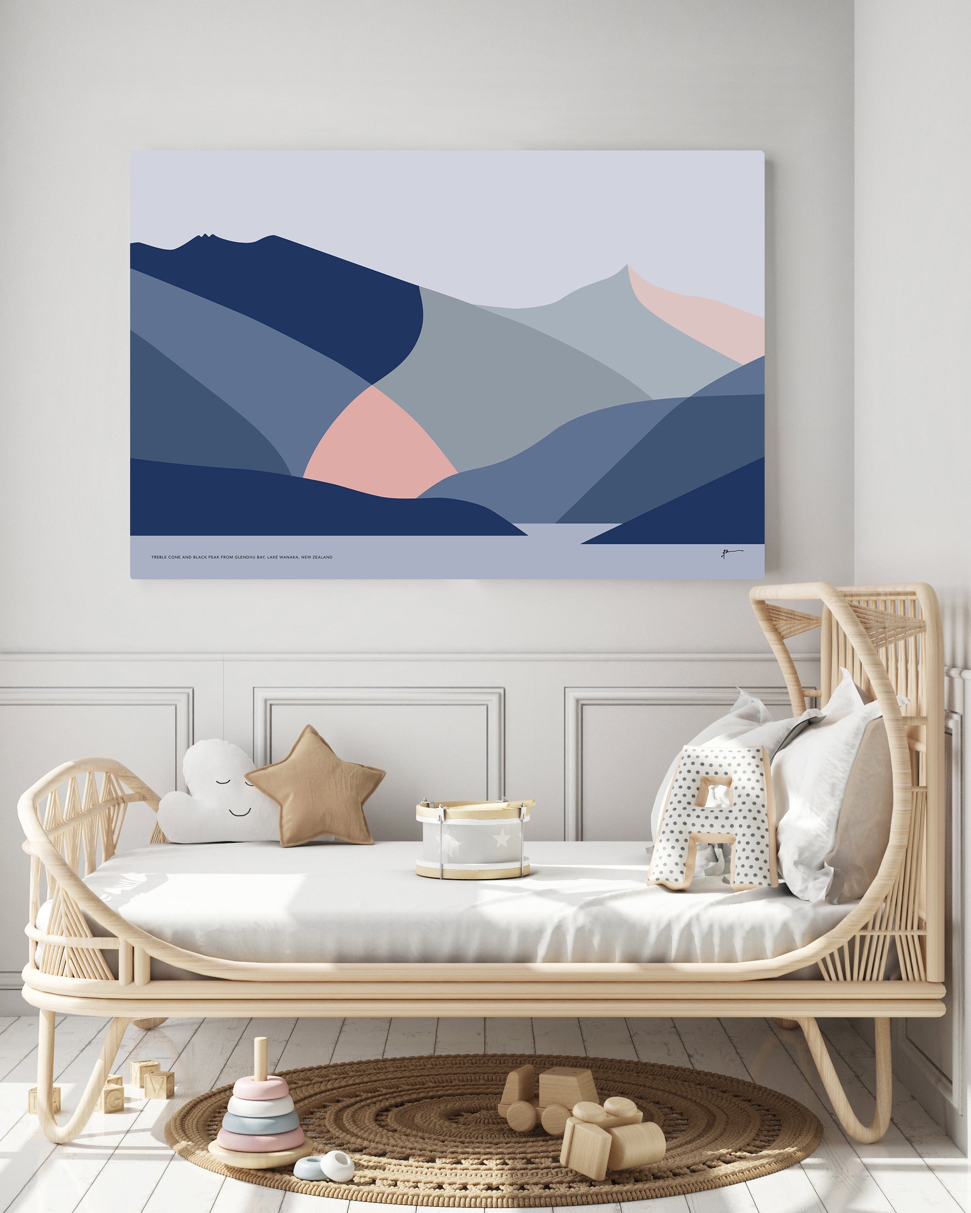 minimalist mountain art print