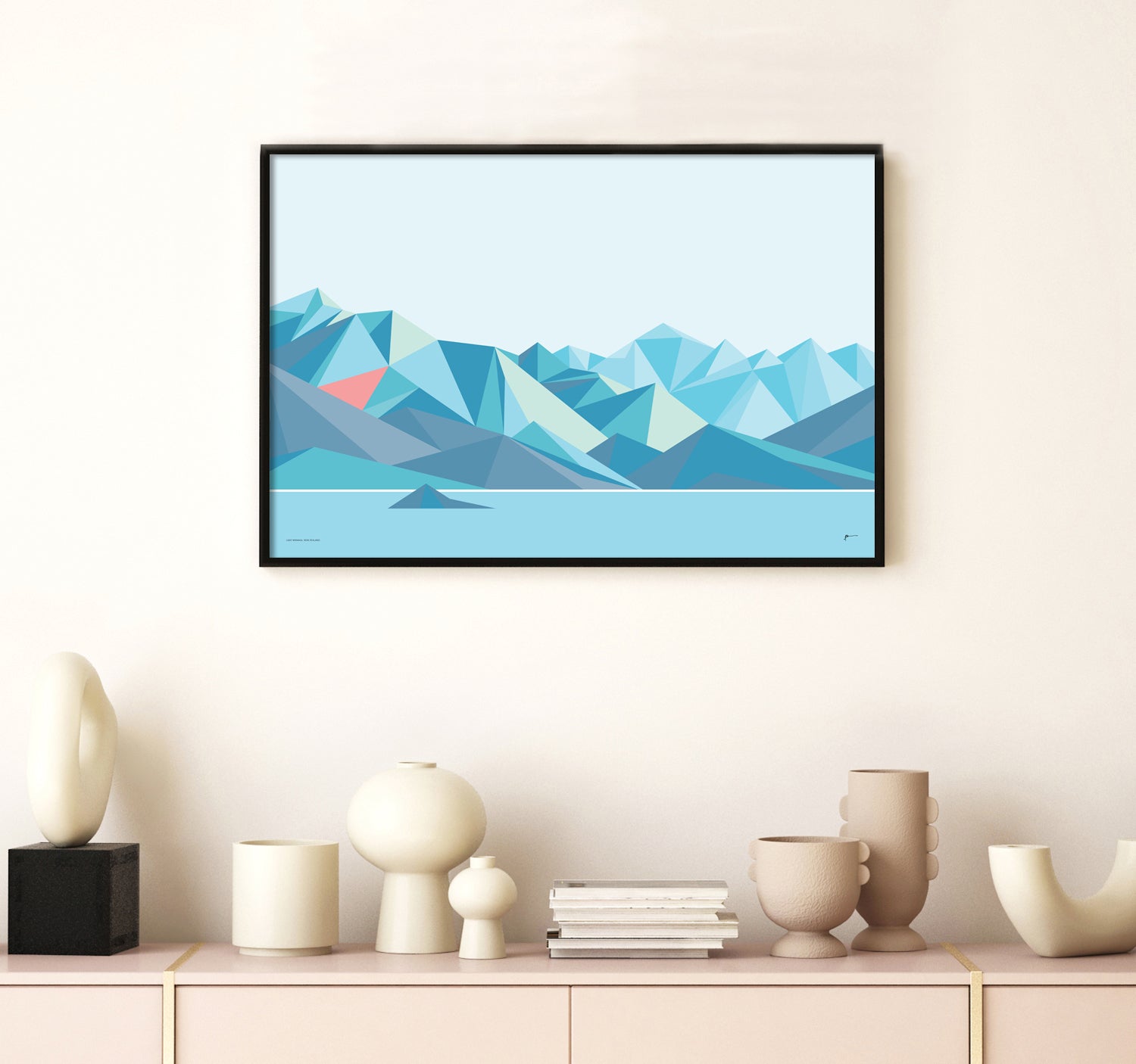 modern mountain art print