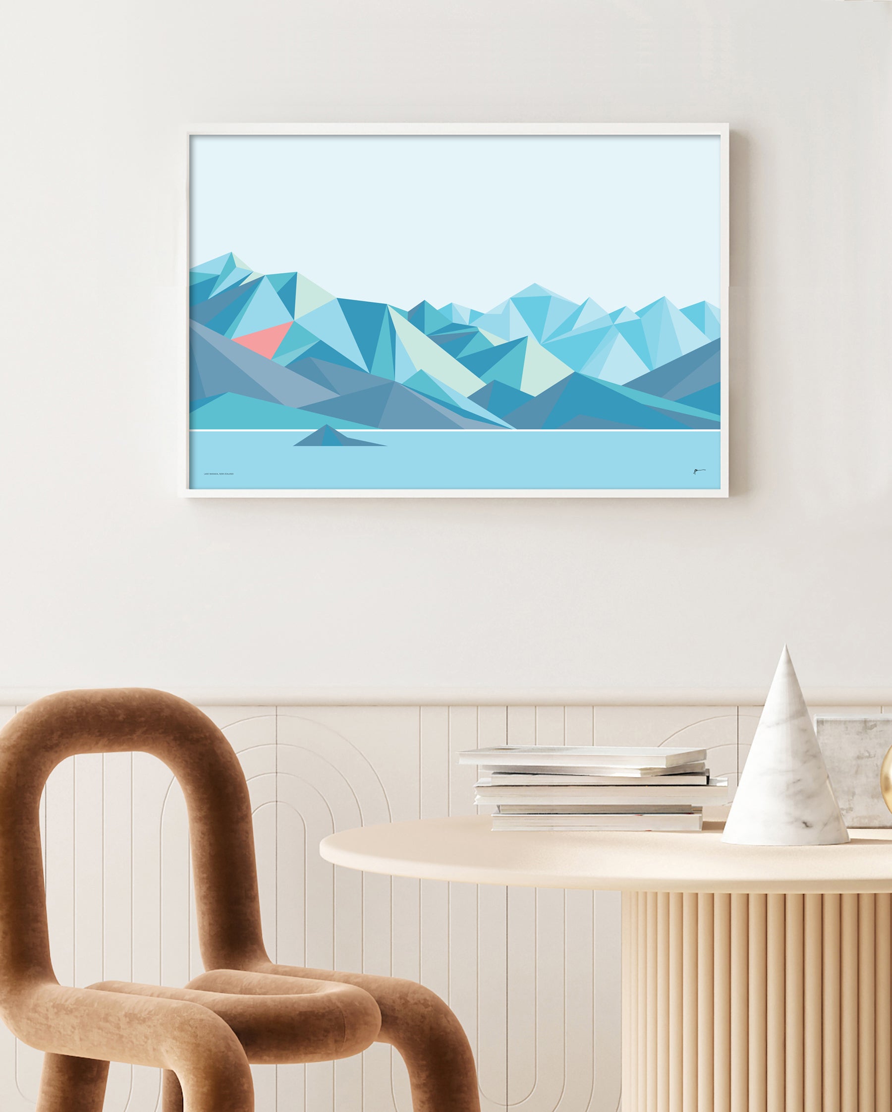 modern geometric mountain art