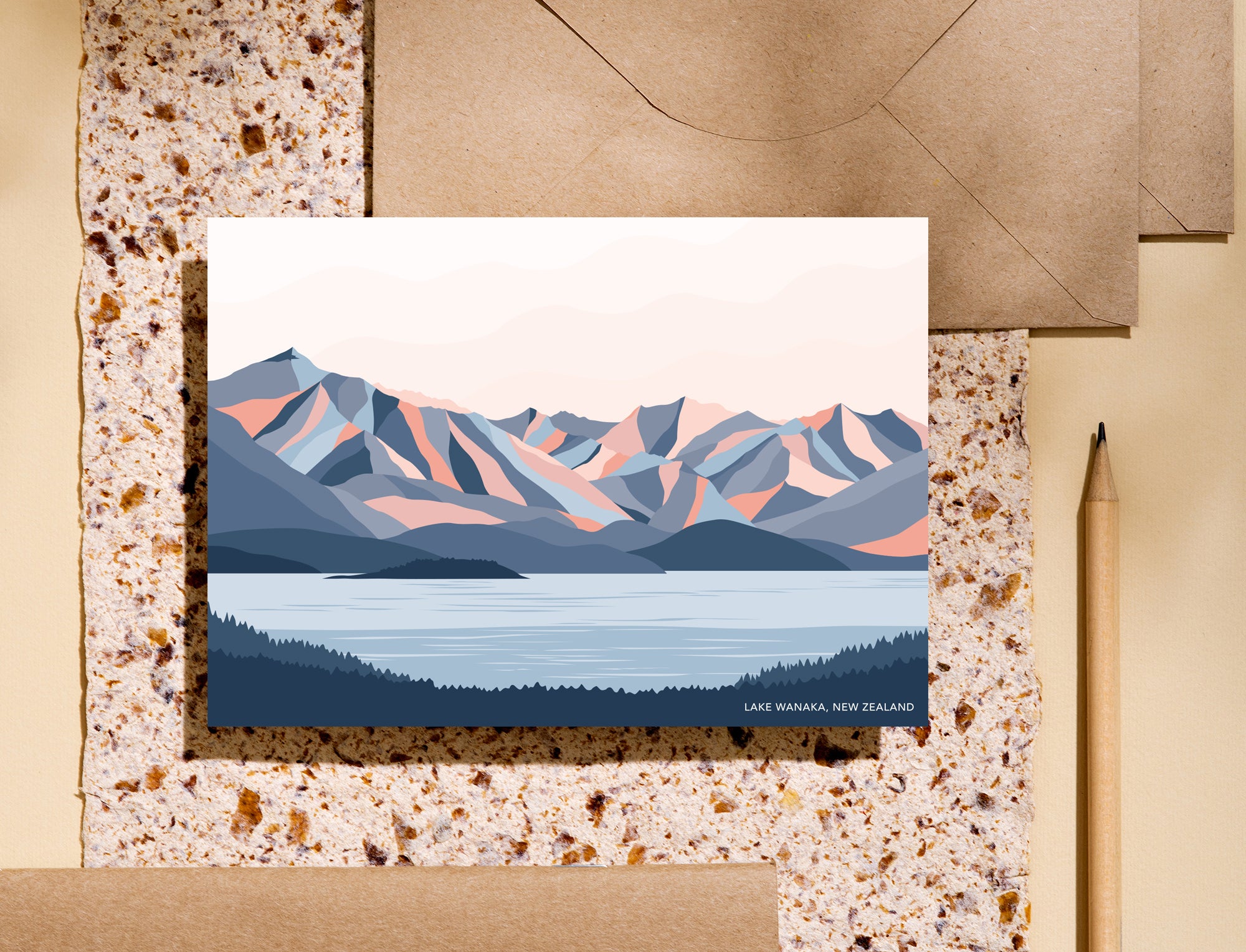 Lake Wanaka New Zealand Mountains Greeting Card