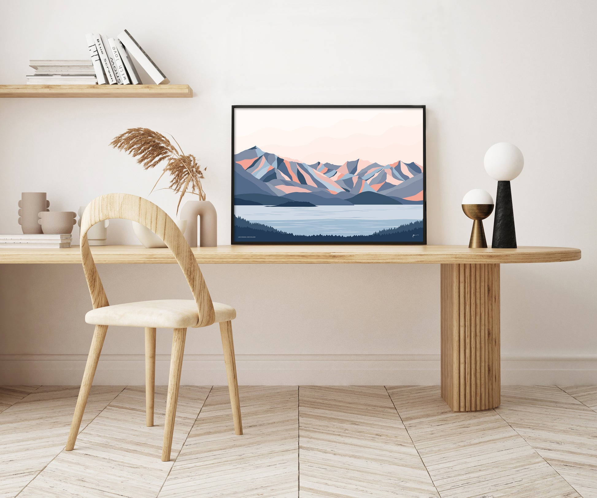 wanaka mountain art print nz by Bridget Hall